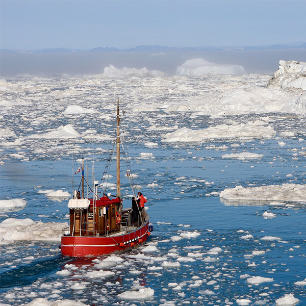 Ship in Arctic waters