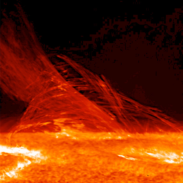 Eruption on the surface of the Sun