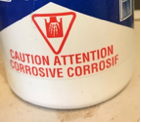 Corrosive substance warning 