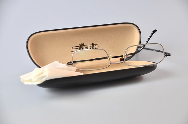 Eyeglasses and case 