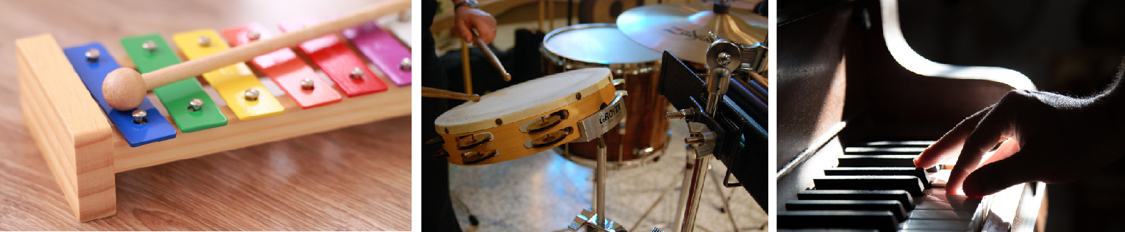Three percussion instruments 