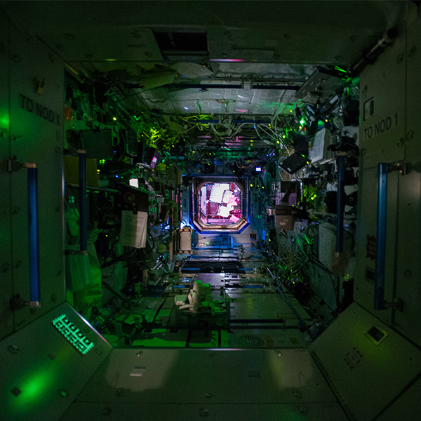 Lighting inside the Destiny Laboratory Module