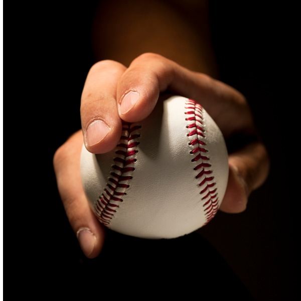Pitcher holding a baseball