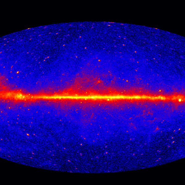 Gamma ray image of the Milky Way taken by NASA’s Fermi Gamma Ray Space Telescope (NASA)