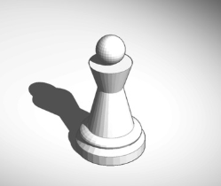 3D representation of a chess piece