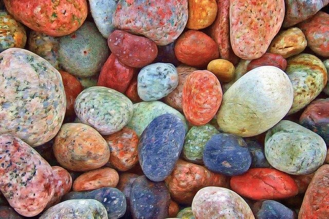 Colourful stones