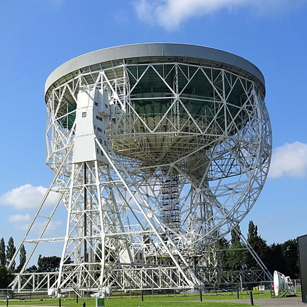 The Jodrell Bank Lovell Telescope located in Cheshire, England
