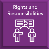 Digital citizenship icon Rights and Responsibilities