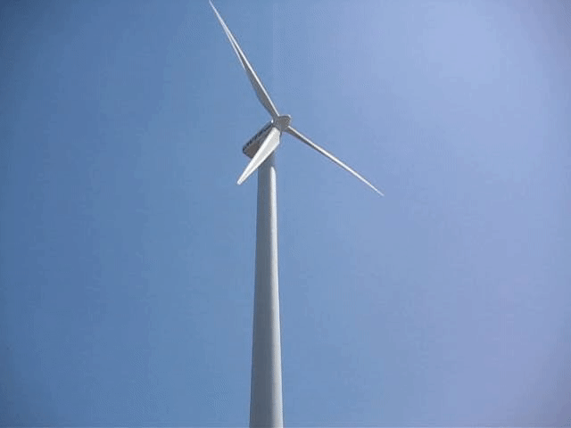 Wind turbine in action