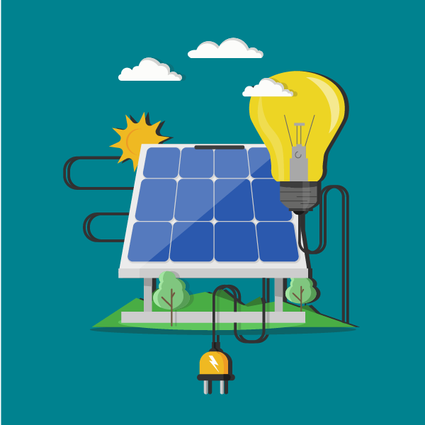 Solar power illustration