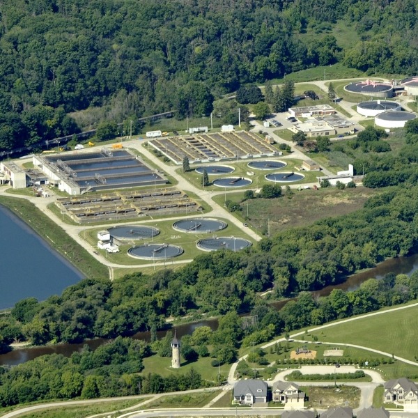 Water treatment plant near Kitchener, Ontario