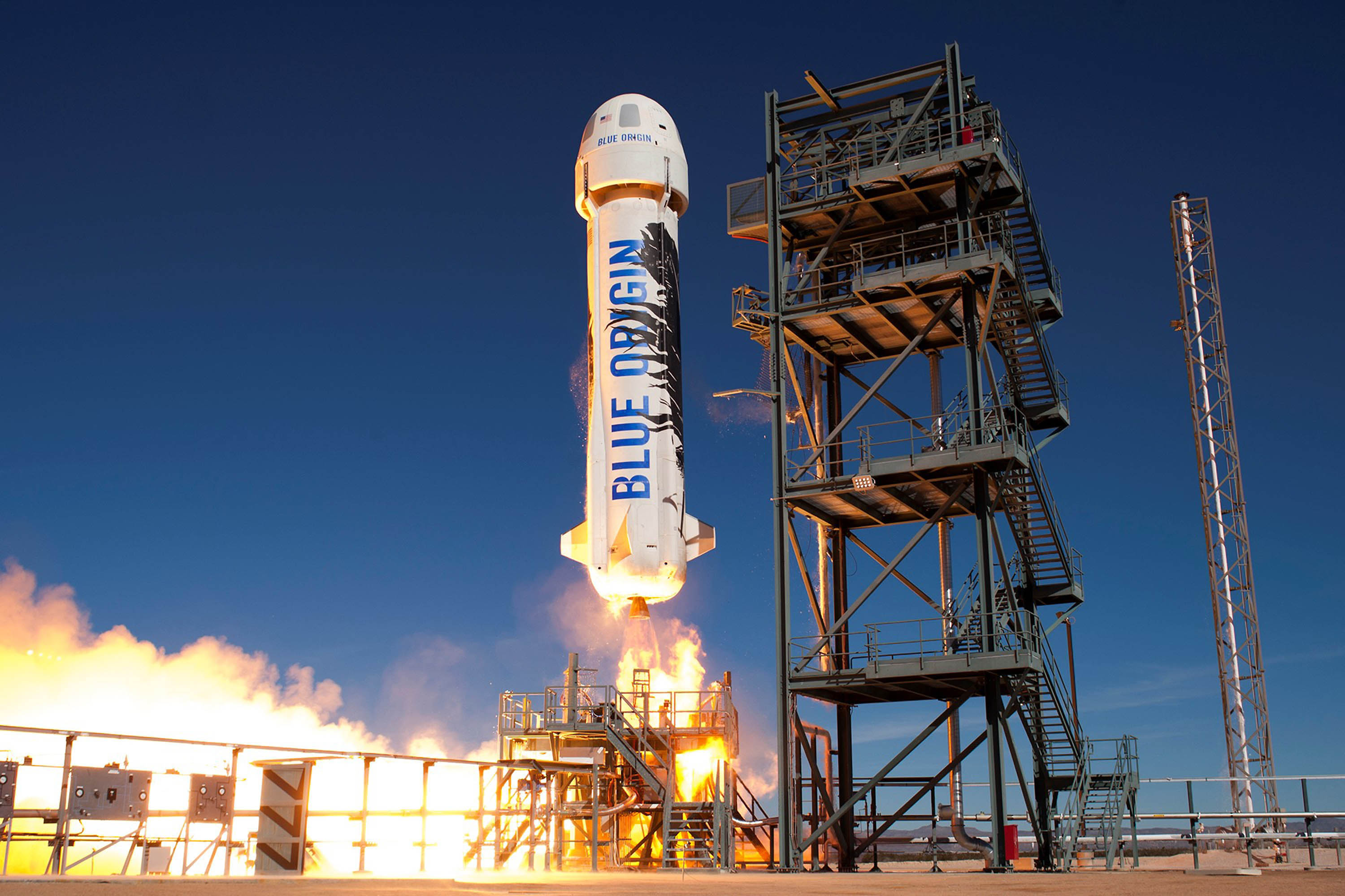 Blue Shepard rocket launch