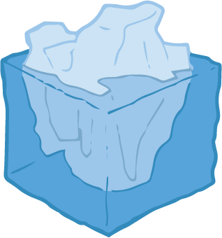 drawing of a glacier