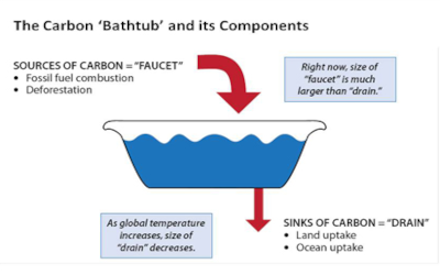 carbon bathtub analogy (Public Domain, US EPA)
