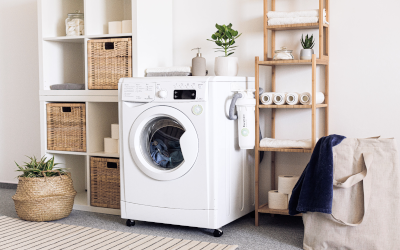Clothes dryer in laundry room