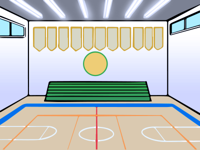 Illustration of a school gym