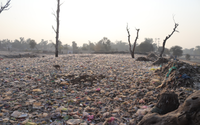Waste pit near the Sahiwal Jahl Road