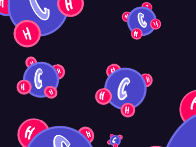 Illustration of Methane molecules