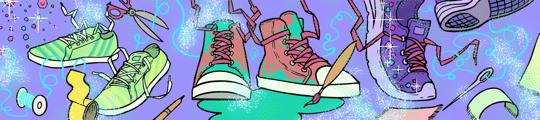 Header illustration of restyling shoes