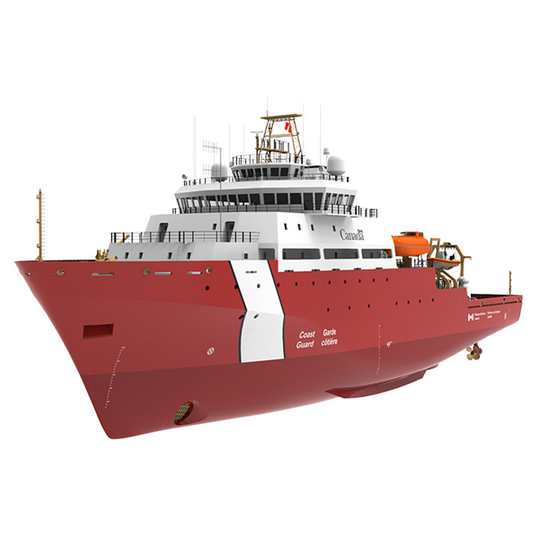 3D rendering of the offshore oceanographic science vessel