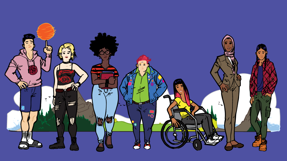 Diverse youth illustration
