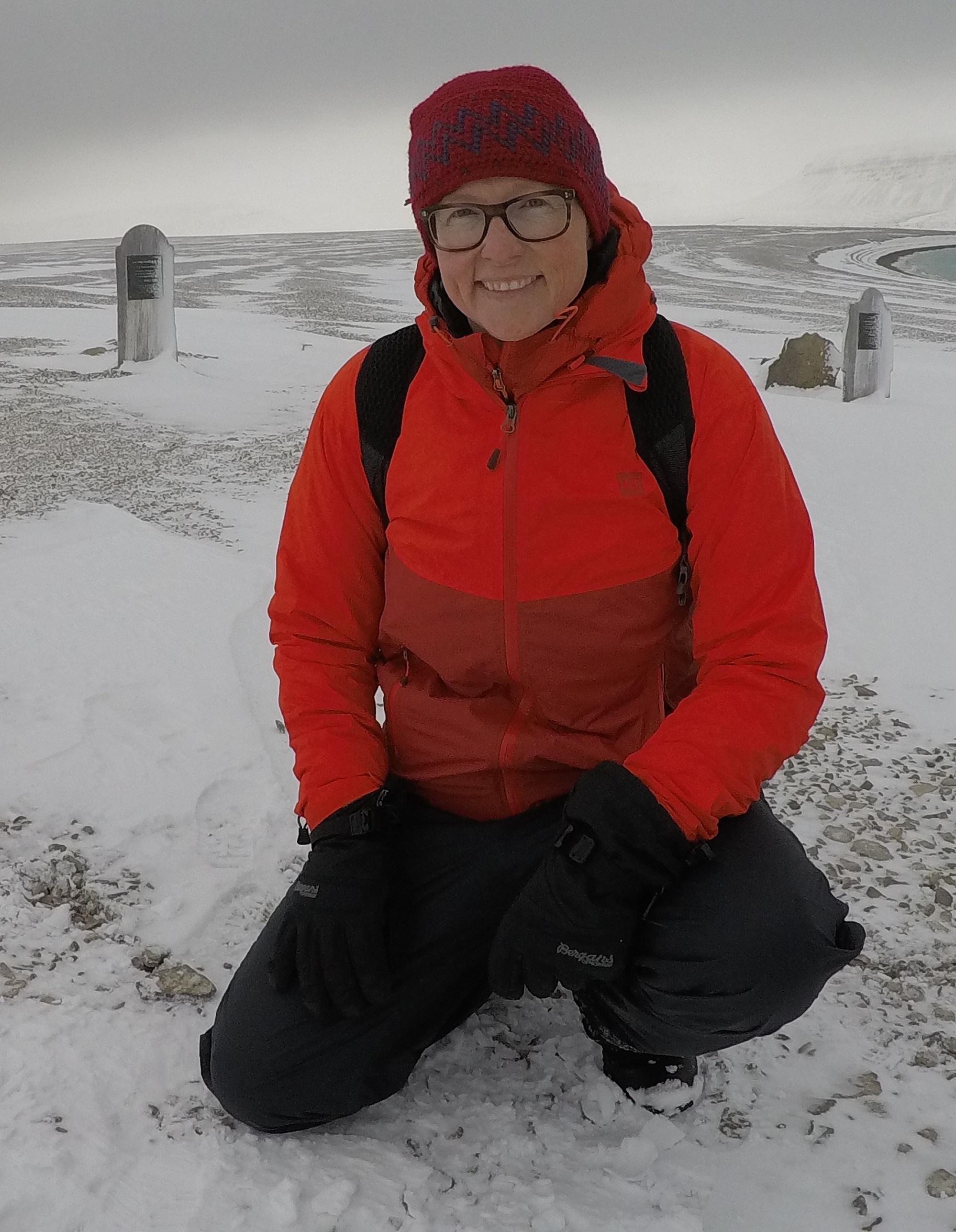 Dr. Jackie Dawson doing field research on Beechy Island, Nunavut.