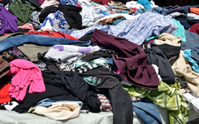 Clothing scattered in a haphazard pile