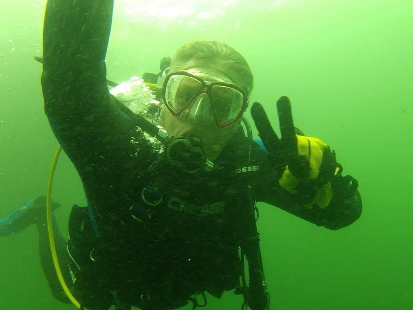 Marty Larabie scuba diving