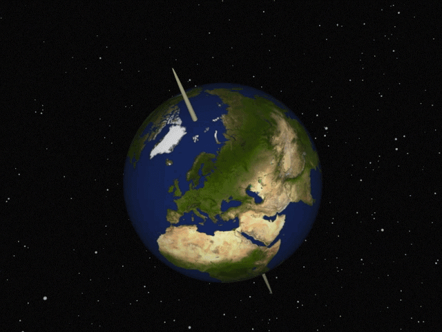 Animation of the Earth spinning on its axis