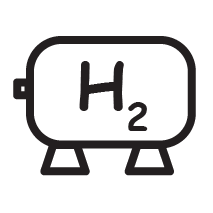 hydrogen fuel tank icon