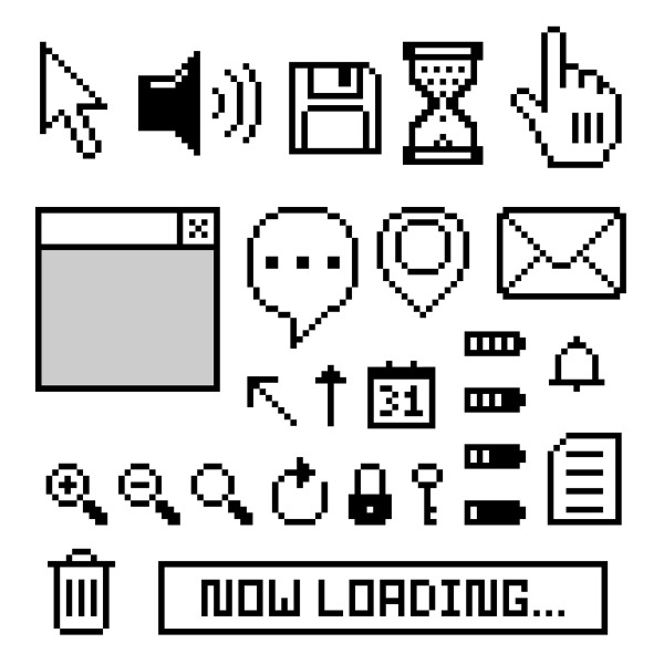 Simple computer icons 