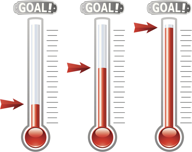 Shown is a colour illustration of three thermometers displayed side-by-side in a row against a white background.