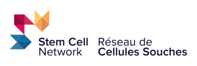 Stem Cell Network Logo showing 3 arrows that are blue, pink and yellow.