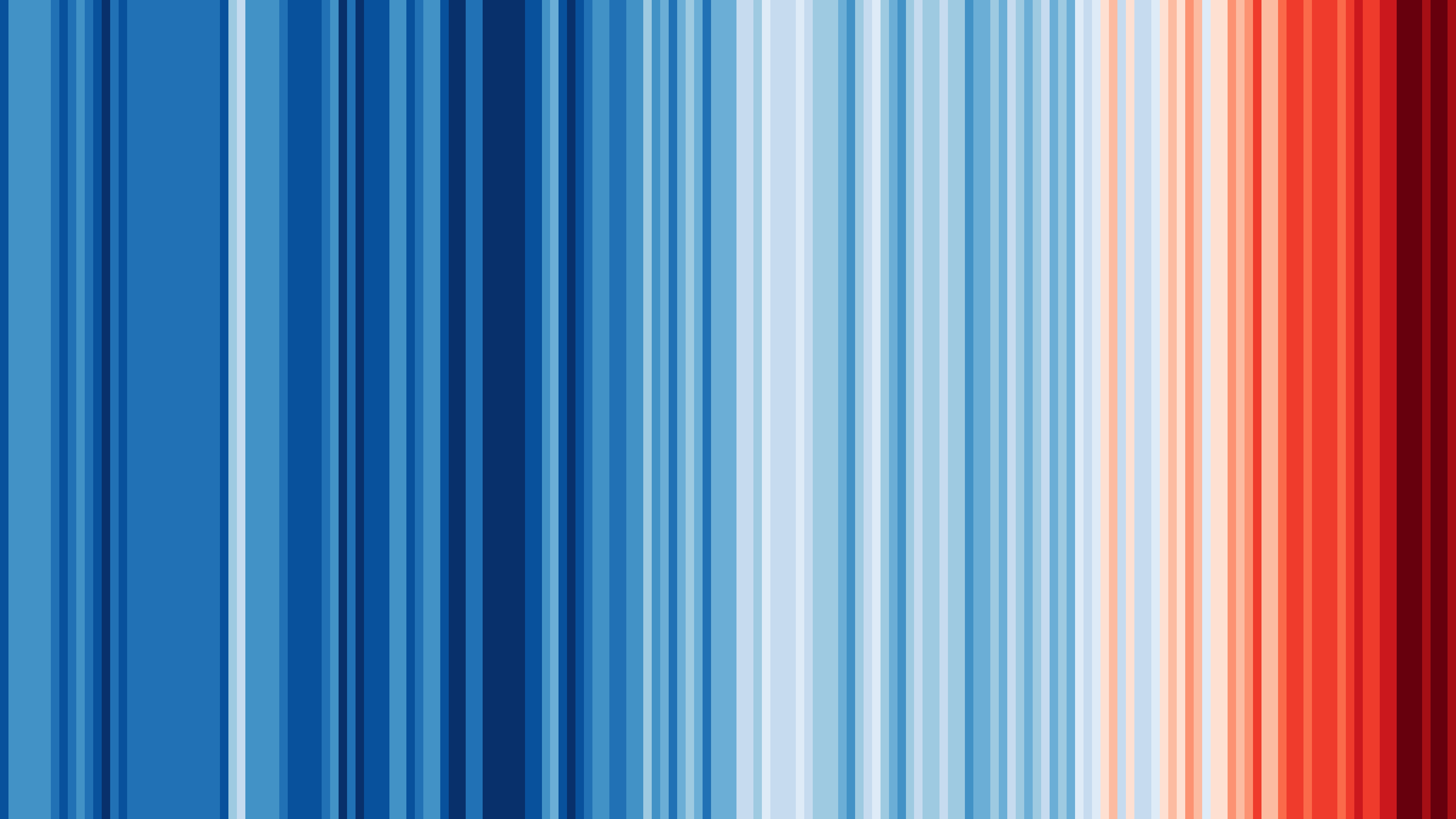 Shown are a series of vertical stripes whose colours range from dark blue to dark red.