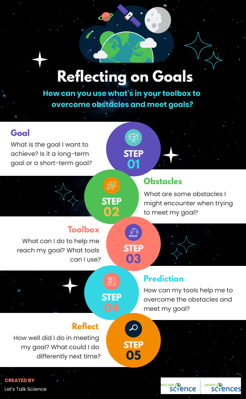 Reflecting on goals infographic