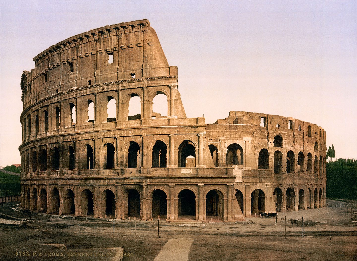 The Colosseum at dusk