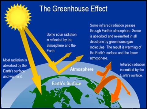 Figure 1: Earth's "greenhouse effect”.