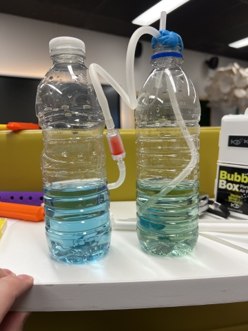 Liquid in water bottle experiment