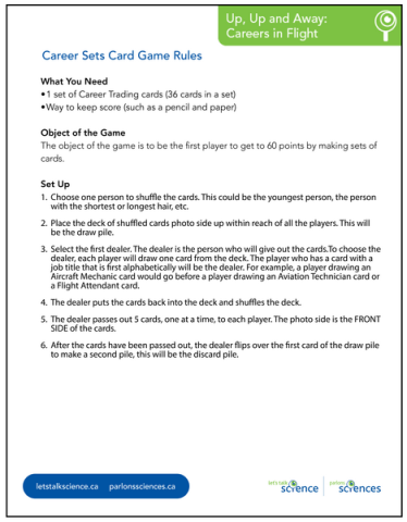 Career Sets Card Game Rules for aviation trading card game