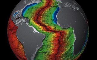 Earth seafloor crust