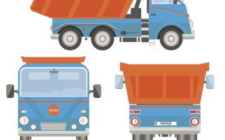 dump truck from different angles