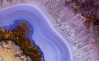 Close-up of an amethyst geode