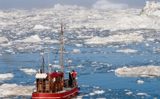 Ship in Arctic waters
