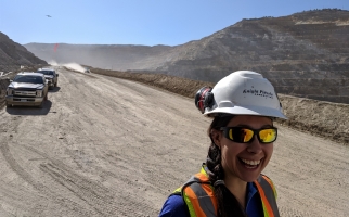 Nicole Brisson à un site minier