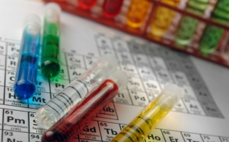 Colourful liquids and periodic table
