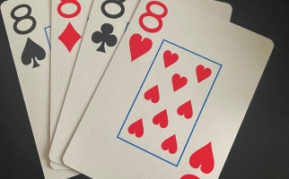 The four 8's in a standard deck of cards