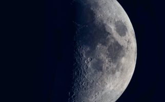 The Moon with terminator line