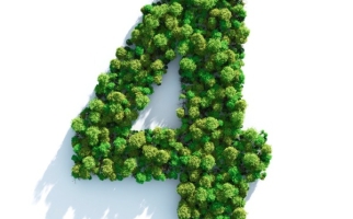 The number four made out of trees (leonard_c, iStockphoto)