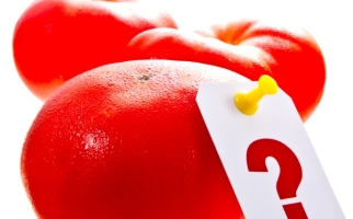 A tomato labelled with a question mark 