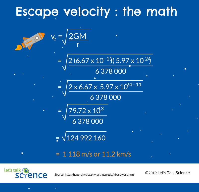 how to calculate escape velocity